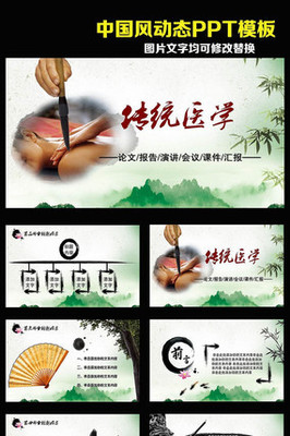 中國傳統(tǒng)醫(yī)學(xué)文化傳播動(dòng)態(tài)PPT模板